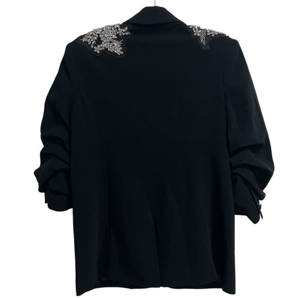 Cinq A Sept Crystal Ivy Kylie Embellished Blazer Jacket In Black - Picture 9 of 13